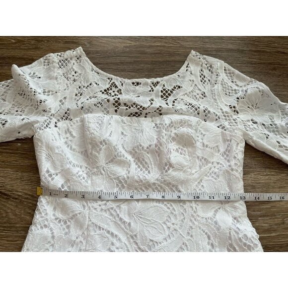 Lilly Pulitzer Resort White Allyson Floral Vines Lace Casual Dress Size 00 - Picture 5 of 7